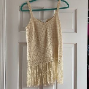 Crochet top with fringe